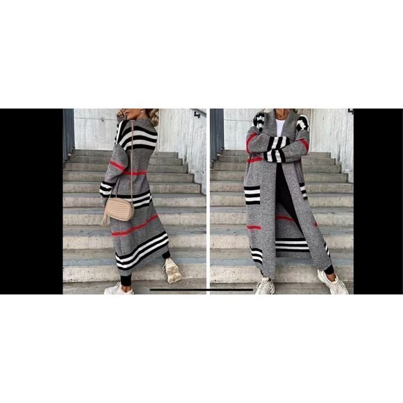 NWOT beautiful, long, heavy sweater/cardigan. Acrylic. Tag says XXL but fits mo - Picture 6 of 15